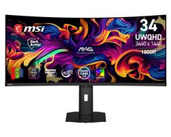 MSI MAG 34 po 3440 x 1440 UWQHD Tandem QD-OLED 280Hz de jeu Moniteur
