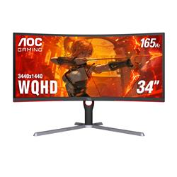 AOC CU34G3S, 34", QHD (3440 x 1440), moniteur de jeu incurvé 165 Hz