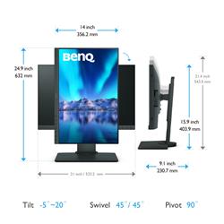 BenQ SW240 PhotoVue 24 inch Color Accuracy IPS Monitor for Photography