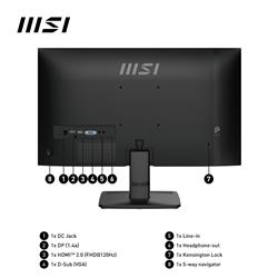 MSI PRO MP251 E2 25" FHD IPS 120Hz 1ms (MPRT) Office Monitor