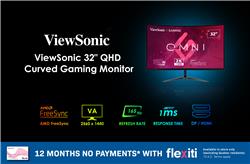 ViewSonic 32" QHD Curved Gaming Monitor, VA, QHD 2560x1440, 1ms,165 Hz