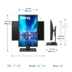 SW321C 32” 4KIPS Photo&Video Editing Monitor w/AQCOLOR tech 99% AdobeRGB,100% sRGB/Rec.709, 95% DCI-P3/Display P3,Hardware Cali