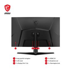 MSI 27" FHD 1920x1080 VA 250Hz 1ms (MPRT) Curved Gaming Monitor