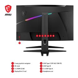 MSI MAG 27" WQHD Curved Rapid VA 240Hz 1ms (GTG) Gaming Monitor