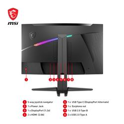 MSI MAG 27" WQHD Curved Rapid VA 170Hz 1ms (GTG) Gaming Monitor