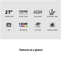 MSI 27" MAG 275UPD E14 Dual Mode UHD 144hz/ FHD 288hz IPS