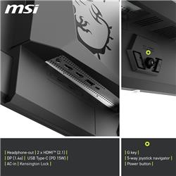 MSI MAG 272QP QD-OLED X50 2560 x 1440 QD- OLED 500Hz de jeu Moniteur