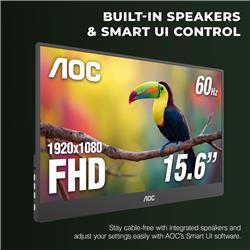 AOC 15.6" 1920 x 1080 FHD IPS 60Hz Portable Monitor