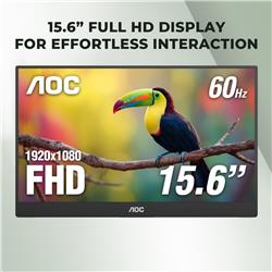 AOC 15.6" 1920 x 1080 FHD IPS 60Hz Portable Monitor