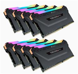 Corsair VENGEANCE® RGB PRO 256GB (8 x 32GB) DDR4 DRAM 3200MHz C16 Memory Kit — Black (CMW256GX4M8E3200C16)