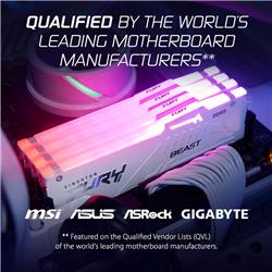 Kingston FURY Beast RGB 64GB (2x32GB) DDR5 5200MHz CL36 UDIMM