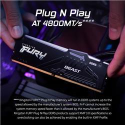Kingston FURY Beast RGB 128 Go (2x64 Go) DDR5 5600MHz CL36 UDIMM