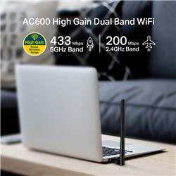 TP-LINK (Archer T2U Plus) AC600 Wireless Dual Band USB Adapter(Open Box)