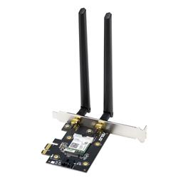 ASUS (PCE-AX3000) ASUS PCE-AX3000 WiFi 6 (802.11ax) Adapter with 2 external antennas. Supporting 160MHz for total data rate up 