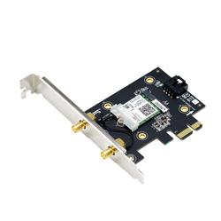 ASUS (PCE-AX3000) ASUS PCE-AX3000 WiFi 6 (802.11ax) Adapter with 2 external antennas. Supporting 160MHz for total data rate up 