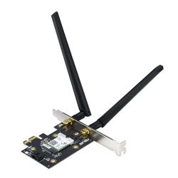 ASUS (PCE-AX3000) ASUS PCE-AX3000 WiFi 6 (802.11ax) Adapter with 2 external antennas. Supporting 160MHz for total data rate up 