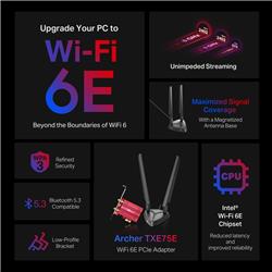 TP-Link (Archer TXE75E) Adaptateur PCIe Bluetooth Wi-Fi 6E AXE5400