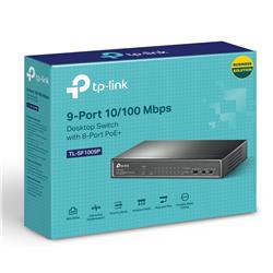 TP-LINK (TL-SF1009P) 9-Port 10/100Mbps Desktop Switch