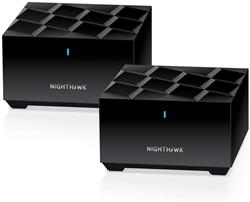 NETGEAR (MK62-100CNS) Nighthawk Whole Home Mesh Wi-Fi 6 System (MK62)  2PK- AX1800 Router with 1 Satellite Extender, Coverage u