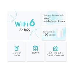 TP-Link (Deco X50(3-Pack)) AX3000 Whole Home Mesh WiFi 6 System 3 Pack