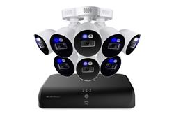 Lorex 4K 12 Camera Capable (8 Wired and 4 Fusion Wi-Fi) 2TB Wired DVR System with 8 Smart Deterrence Cameras