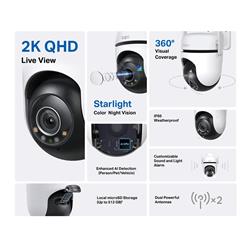 TP-Link Tapo C520WS Smart Outdoor Pan/Tilt Security Wi-Fi Camera 2K