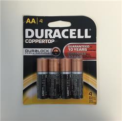 DURACELL Coppertop AA Alkaline Battery 4 Pack