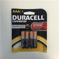 DURACELL Coppertop AAA Alkaline Battery 4 Pack