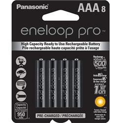 PANASONIC Eneloop Pro AAA 950mAh Rechargeable Batteries 8 pack