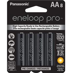 PANASONIC Eneloop Pro AA 2550mAh Rechargeable battery 8 Pack