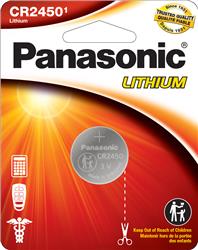 PANASONIC 2450 3V Lithium Coin Cell Battery 1 Pack (CR2450PA1BL)