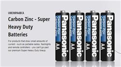 PANASONIC - Carbon Zinc 4-pack size AA Battery (UM3NPA4BCA)