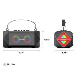 Boom box Bluetooth PIONEER PBM5 300W avec sangle, noir