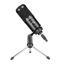 ADESSO Xtream M4 Cardioid Condenser USB Microphone with Stand, Black