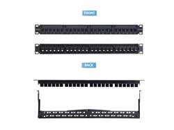 STARTECH 24 ports 1U avec barre de gestion des câbles Panneau de brass