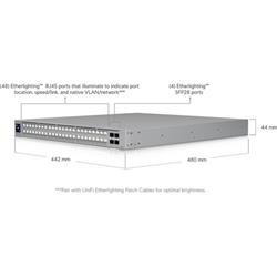 UBIQUITI USW-Pro-XG-48-PoE (1080W) 48 Ports 10 Gigabit PoE++ Switch