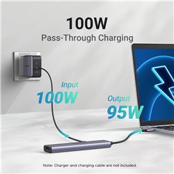 UGREEN Revodok USB C Hub 5 in 1, CM511 Multiport Adapter 4K HDMI(Open Box)