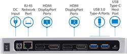 StarTech USB-C & USB-A Dock, Dual Monitor 4K 60Hz Dock