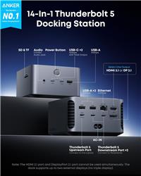 Anker Prime TB5 Docking Station, 14-in-1 Thunderbolt 5 Dock A83B5A1