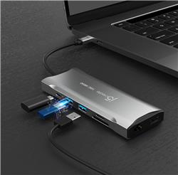 j5create 11-in-1 4K 60Hz Elite USB-C Triple-Monitor 10Gbps Mini Dock