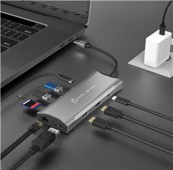 j5create 11-in-1 4K 60Hz Elite USB-C Triple-Monitor 10Gbps Mini Dock