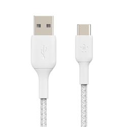 Belkin BOOSTCHARGE Braided USB-C to USB-A Cable 4ft White(Open Box)