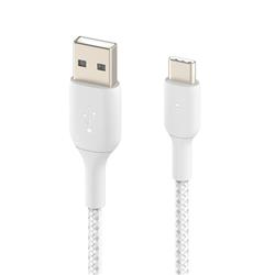 Belkin BOOSTCHARGE Braided USB-C to USB-A Cable 4ft White(Open Box)