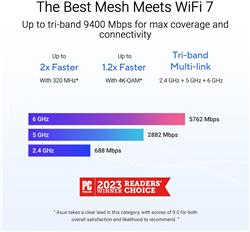 ASUS ZenWiFi BT6 BE9400 Tri-Band Wi-Fi 7 Mesh Router (2 pack)
