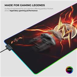 CYBEART The Flash Gaming RGB Tapis de bureau de jeu (XXL -900 x 400 x)