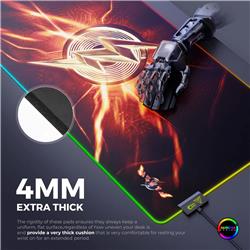 CYBEART The Flash Gaming RGB Tapis de bureau de jeu (XXL -900 x 400 x)