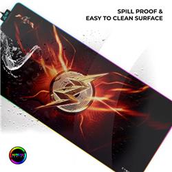 CYBEART The Flash Gaming RGB Tapis de bureau de jeu (XXL -900 x 400 x)