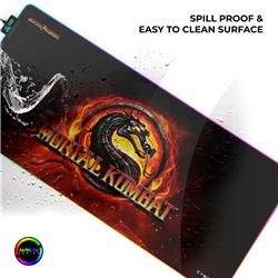 CYBEART Mortal Kombat RGB Tapis de bureau de jeu (XXL-900x400x4mm)