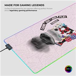CYBEART Harley Quinn Tapis de bureau de jeu RVB (XXL-900 x400x4mm)