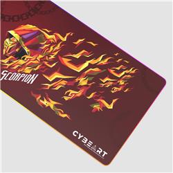 CYBEART Scorpion - Mortal Kombat RGB Gaming Desk Mat(XXL-900x400x4mm)